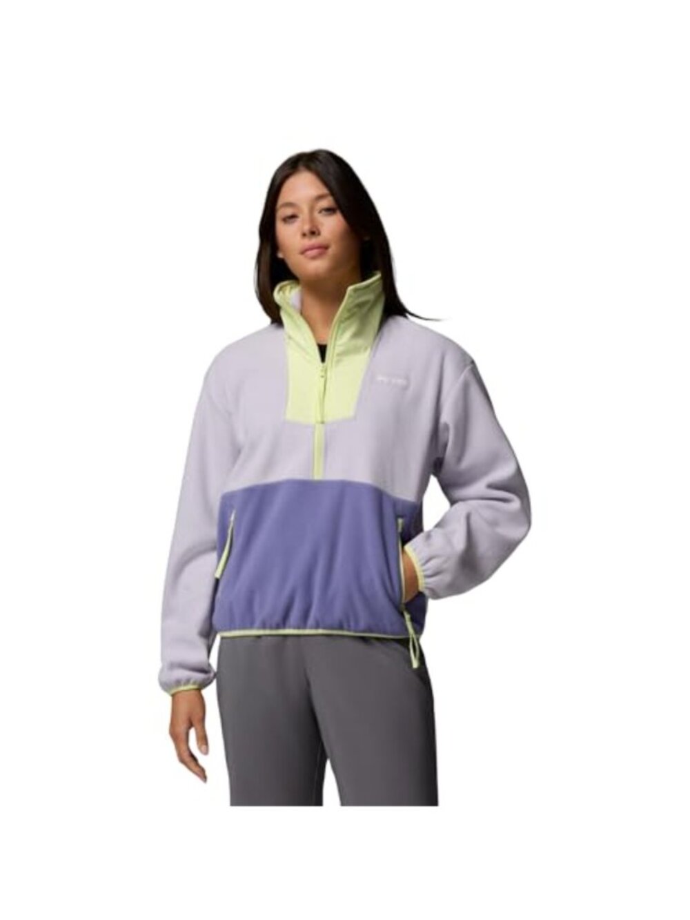 Recycled Polyester Half Zip Fleece Pullover with Zip Pockets